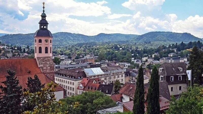 Der Blick auf die Innenstadt von Baden-Baden.