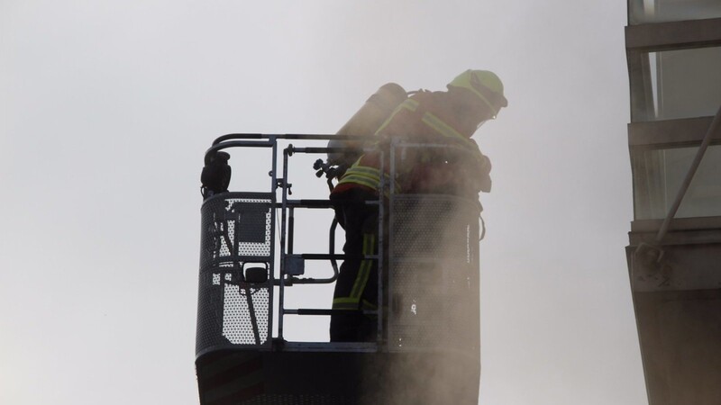 Übung der Freiwilligen Feuerwehr Landshut am Jodokstift