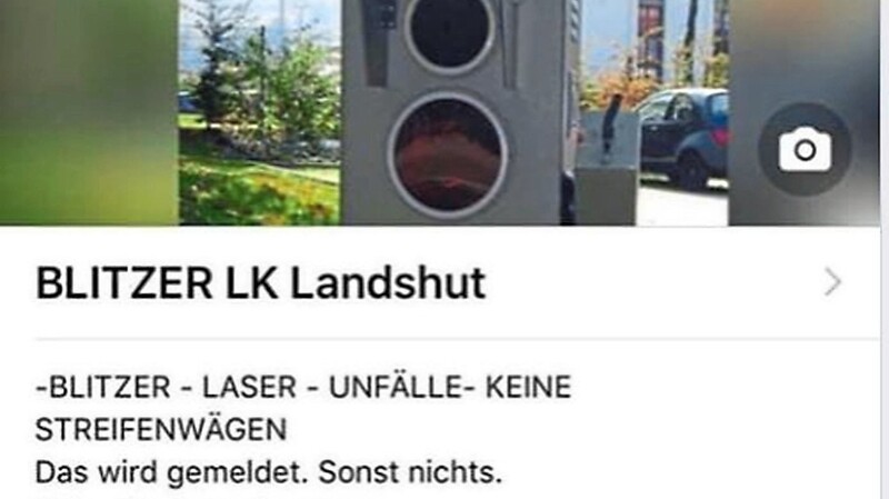 In Landshut gibt es eine WhatsApp-Gruppe, bei denen sich die Verkehrsteilnehmer vor Blitzer warnen. Ob noch während der Fahrt oder erst danach, ist nicht ganz klar.