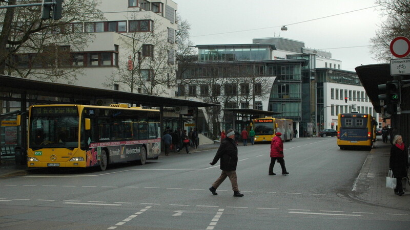 Der Busbahnhof Albertstraße wird nach dem Bau des ZOB aufgelöst.