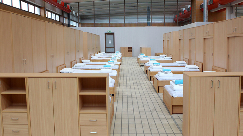 Bislang sind 59 Betten in der Alten Wäscherei des Klinikums hergerichtet.