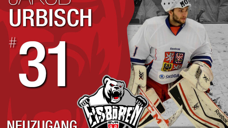 Kommende Saison der dritte Torhüter bei den Eisbären: Jakub Urbisch.