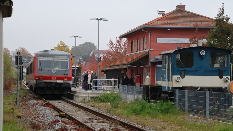 Die Gäubodenbahn - auf einem Archivbild - im Bahnhof Bogen. Derzeit fallen einzelne Züge auf der Strecke aus.