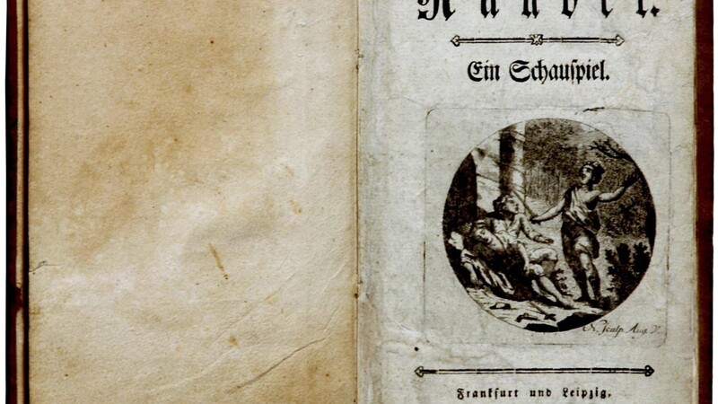 Die Erstausgabe von "Die Räuber" aus dem Jahr 1781.