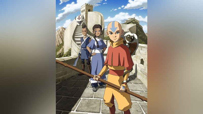 Bei seiner Reise wird Avatar Aang von Katara und ihrem Bruder Sokka begleitet.