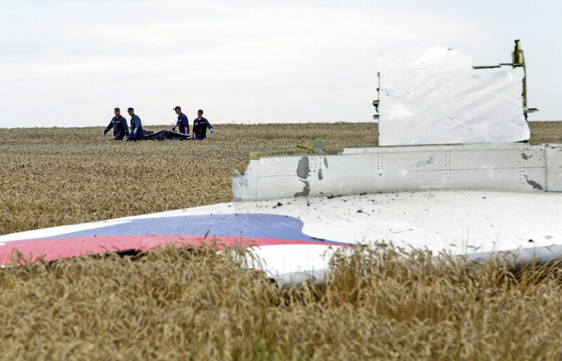 Die Absturzstelle der Boeing 777, die als Flug MH17 der Malaysia Airlines, beim Überfliegen der Ukraine abstürzte. 