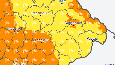 Für die höheren Lagen in Ostbayern hat der Deutsche Wetterdienst heute vor Sturmböen gewarnt.
