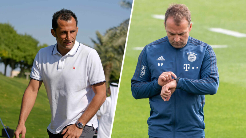 Nach dem 2:5 in Nürnberg wollen sie besprechen, was bei Transfers "machbar ist und was nicht": Trainer Hansi Flick (r.) und Sportdirektor Hasan Salihamidzic.