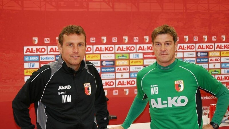 Wollen sich mit dem FC Augsburg in der Bundesliga etablieren: Markus Weinzierl (links) und Wolfgang Beller. (Foto: Fabian Roßmann)