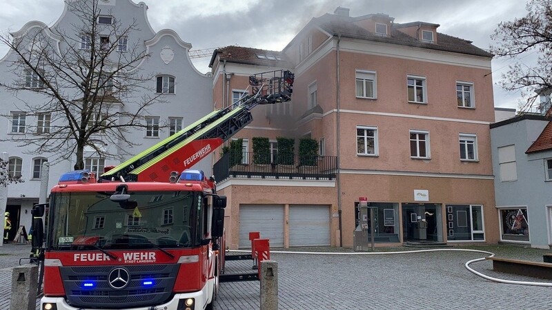 In der Landshuter Innenstadt brannte es am Samstag.