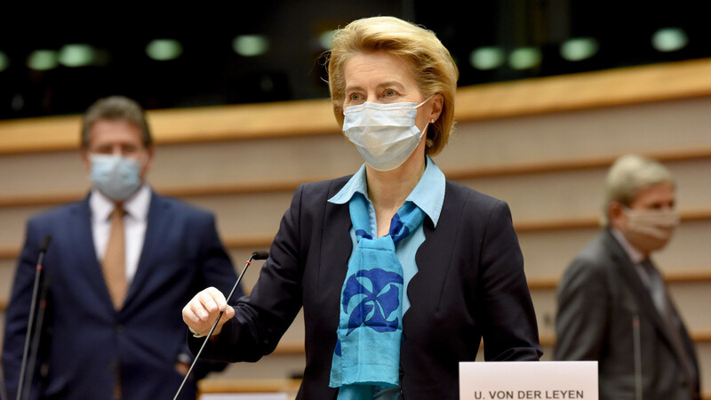 Kommissionspräsidentin Ursula von der Leyen versucht am Mittwoch, die Vorstellungen aller 27 EU-Staaten einen.
