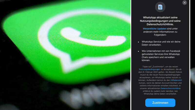 WhatsApp-Nutzer müssen bis zum 8. Februar den aktualisierten Datenschutzrichtlinien zustimmen.