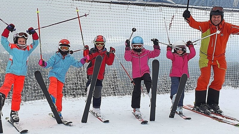 Richtigen Spaß hatten die Anfänger mit dem Skiclub auf der Piste.