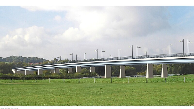 So könnte die Sallerner Regenbrücke aussehen, die den Verkehr von Norden in die Stadt ableiten soll.