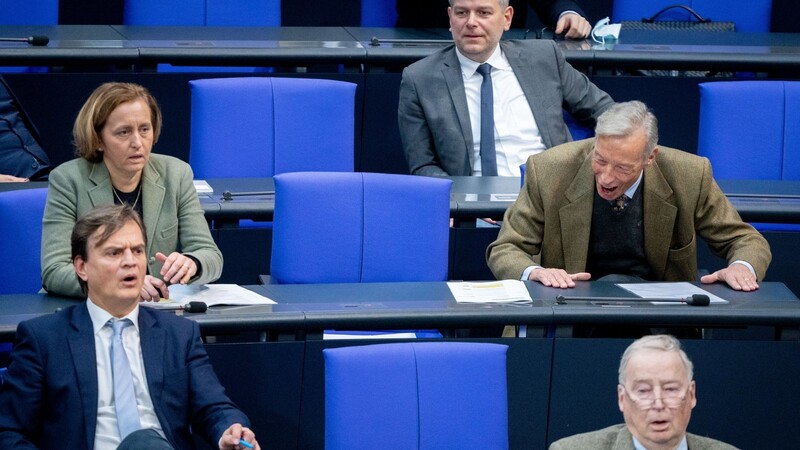 Mit AfD-Politikern wie Beatrix von Storch, Bernd Baumann (links unten) oder Alexander Gauland (rechts unten) ist auch ein aggressiverer Ton in den Bundestag eingezogen.