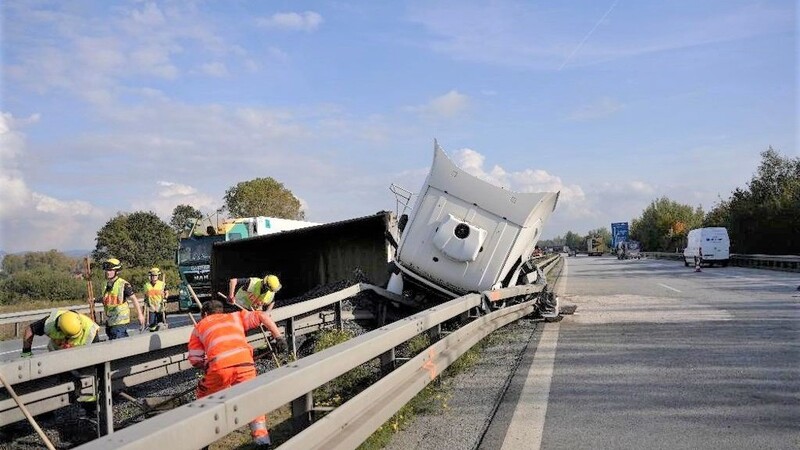 Auch bei einem Unfall auf der Autobahn im April kam das THW zum Einsatz.