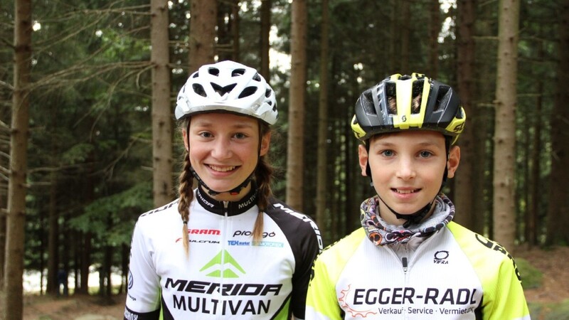 Xenia und Luca sind begeisterte Mountainbiker.