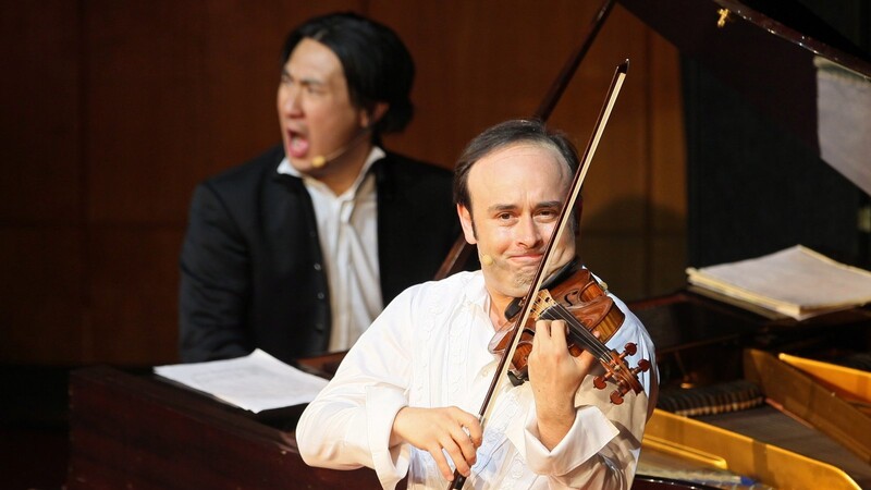 Igudesman & Joo: Der Geiger Aleksey Igudesman und der Pianist Hyung-ki Joo im Jahr 2012 in Moskau