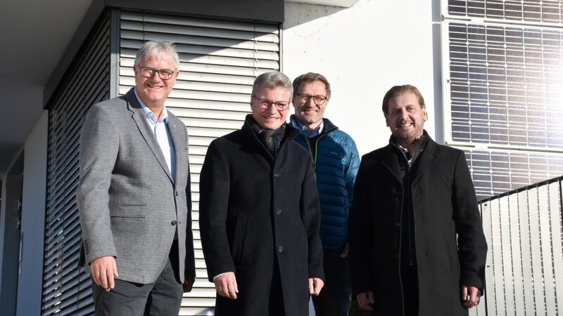 Gespräche mit den Verantwortlichen der IFB Eigenschenk: (v. l.) Roland Kunz, Bernd Sibler, Herbert Altmann und Bernd Köck.