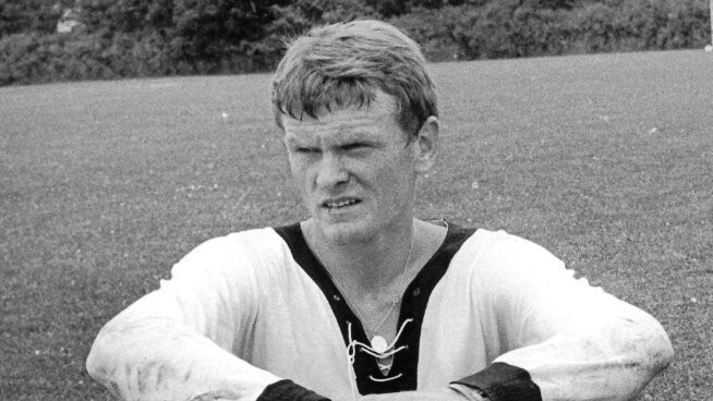 Sepp Maier während eines Vorbereitungslehrgangs zur Fußball-Weltmeisterschaft 1966 in der Sportschule Grünwald.