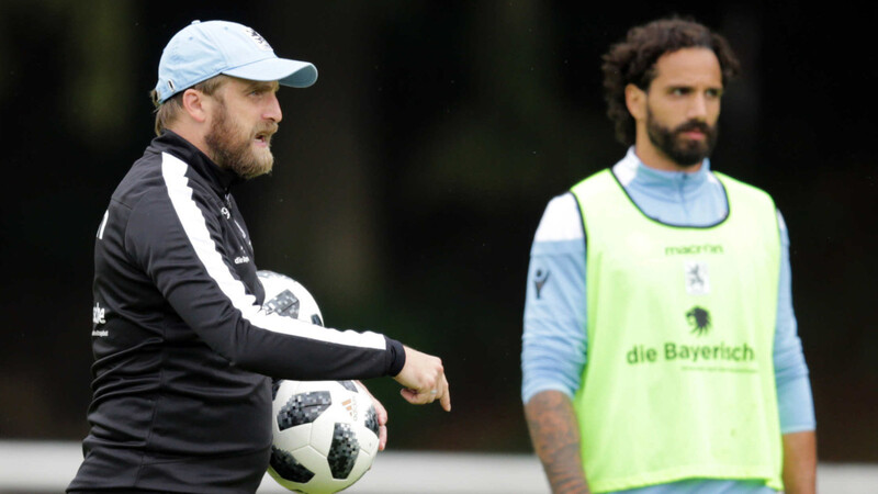 Trainer und Spieler: Daniel Bierofka (li.) und Adriano Grimaldi beim TSV 1860.
