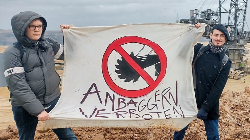 Zwei Demonstranten aus Regensburg.