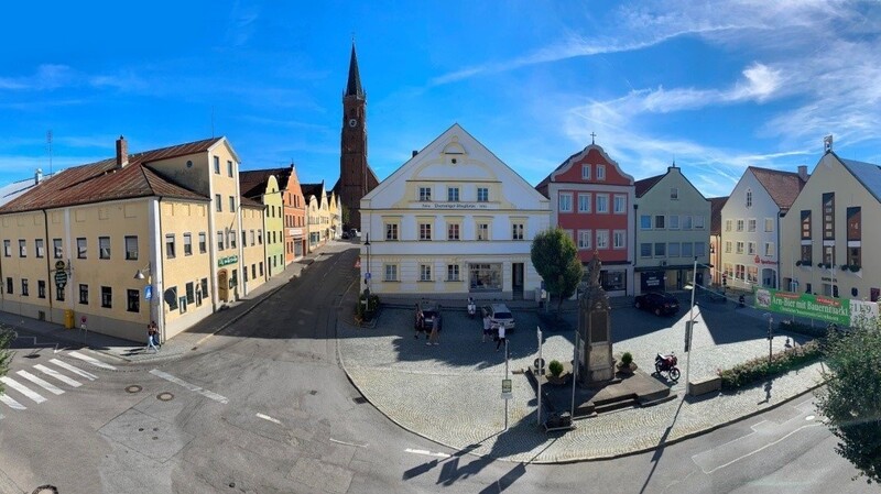 Der Marktplatz in der Jetztzeit - der Bereich, mit dem sich die Ausstellung speziell befasst.