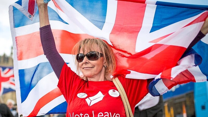 In den Tagen vor dem Brexit-Referendum 2016 warben beide Seite um Wähler. Schließlich stimmten mehr Menschen für "leave", also dafür, die EU zu verlassen.