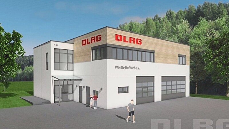 So soll das multifunktionale Ausbildungszentrum der DLRG im Gschwelltal einmal ausschauen.