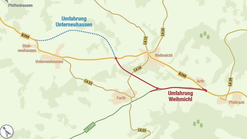 Wer ohne große Umwege von Landshut nach Pfeffenhausen fährt, muss auf der B299 durch Unterneuhausen.