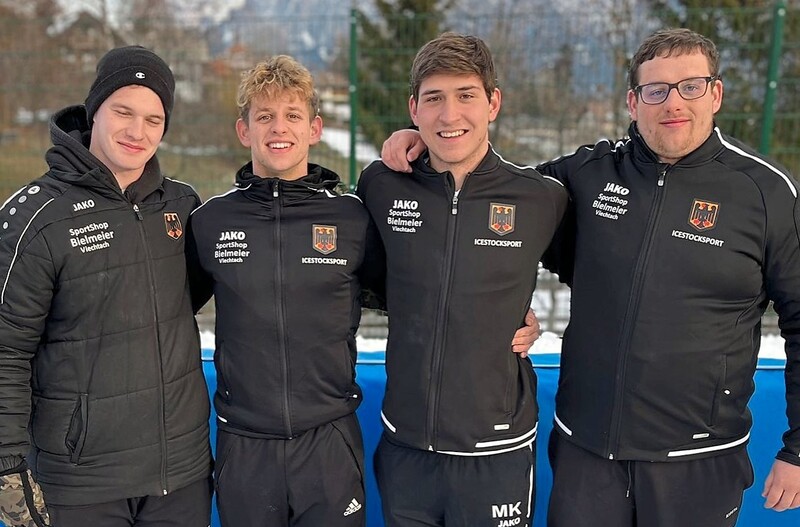 Die U23 Nationalmannschaft (v. l.) mit Menacher Marcel, Michl Johannes, Maximilian Kloiber (Oberhummel) und Lukas Michl. 