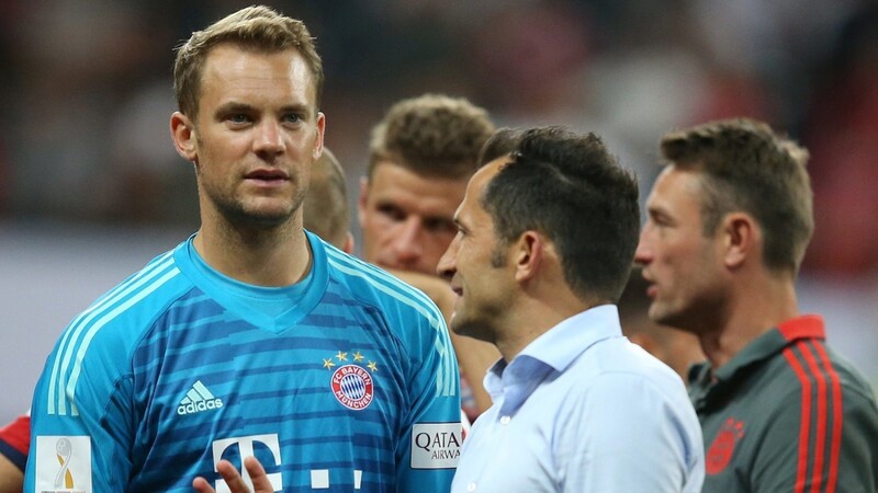 Sind bei der Bewertung der Heimpleite des FC Bayern gegen Hoffenheim unterschiedlicher Meinung: Sportdirektor Hasan Salihamidzic (rechts) und Kapitän Manuel Neuer.