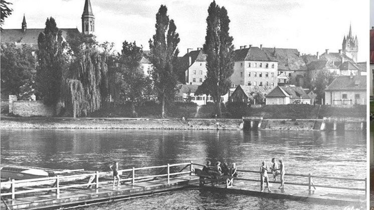 Früher gab es einen Holzsteg an der Donau.