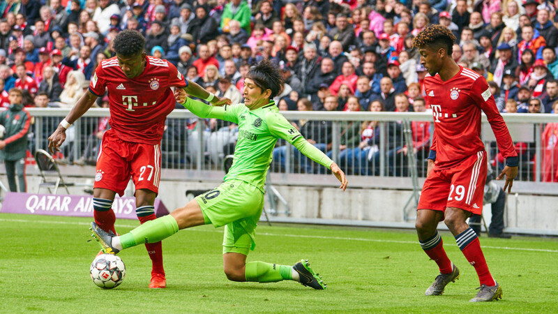 David Alaba und Kingsley Coman sind mit dem FC Bayern deutlich überlegen.