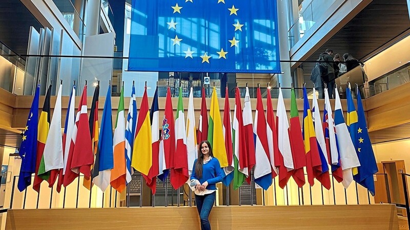 Gerta Miftari war im Europäischen Parlament zu Gast .