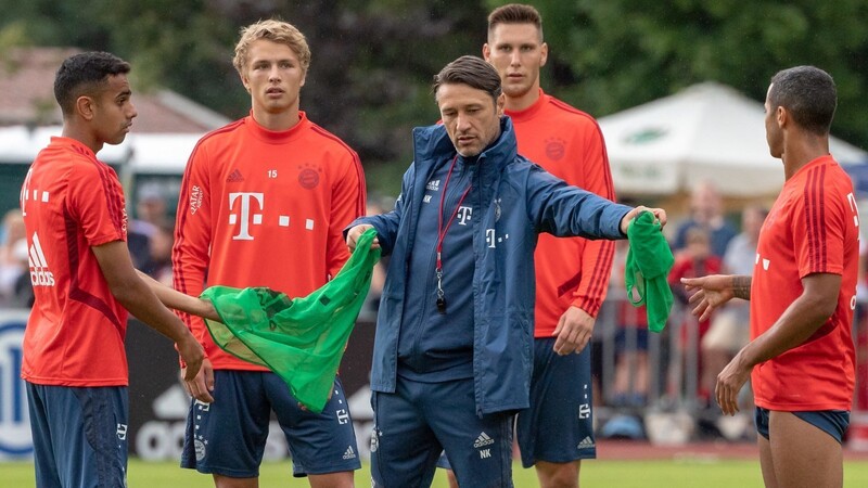 Die Spieler des FC Bayern beim letzten Training am Tegernsee.
