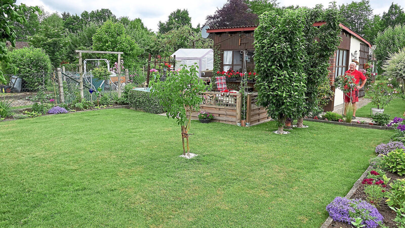 Christian Frummelt hat sich mit seinem Kleingarten eine Wohlfühloase geschaffen.
