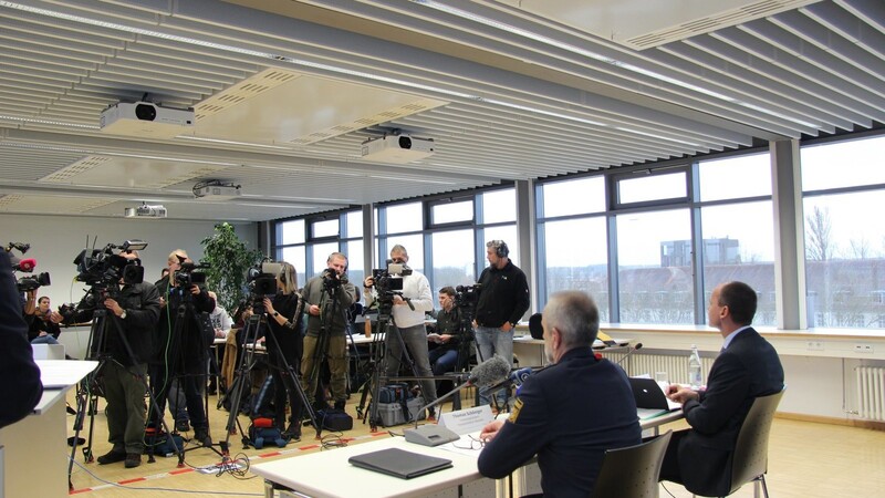 Die Pressekonferenz zur Festnahme von Rachid C. im Polizeipräsidium Oberpfalz stieß am Dienstag auf großes Medieninteresse.