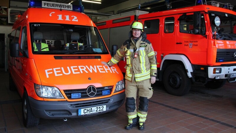 "Der aktive Feuerwehrdienst macht mir auch nach 33 Jahren noch Spaß", sagt Markus Reittinger, Kommandant der Chamer Feuerwehr.