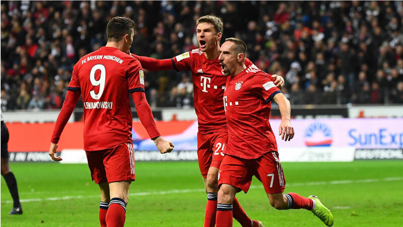 Protagonisten der Bayern-Offensive: Robert Lewandowski, Thoms Müller und Frank Ribéry.