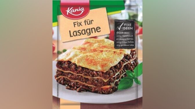 Kania Fix für Lasagne - in einer bestimmten Charge des Produktes wurde Blei gefunden. Lidl hat die betroffene Charge daher sofort aus dem Verkauf genommen.
