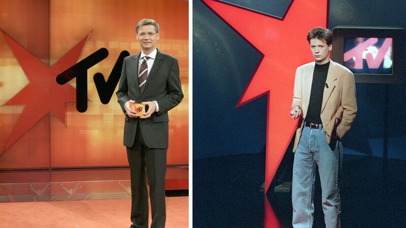 Die Kombo zeigt Moderator Günther Jauch im Studio von "Stern TV" - am 19. September 2007 (links) und im Dezember 1991.
