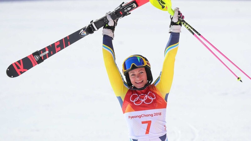 Frida Hansdotter gewann Gold im Slalom bei Olympia.