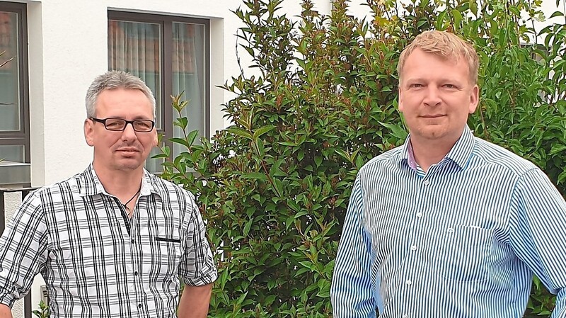 Der neue TSV-Vorsitzende Reinhard Bachmayer und zweiter Vorsitzende Carsten Schmidthals freuen sich auf anstehende Aufgaben.