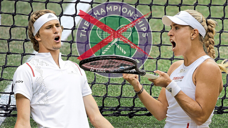 In Wimbledon überraschend früh gescheitert: Die deutschen Topspieler Alexander Zverev und Angelique Kerber.