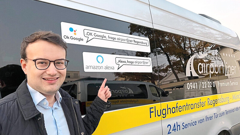 Alexander Ammelounx forscht im Rahmen seiner Masterarbeit an der Hochschule für angewandte Wissenschaften in Landshut mit Voice-Marketing im Unternehmensbereich. Die Firma "airportLiner" hilft über eine Spracherkennungs-App Kunden, ihr Traumurlaubsziel zu finden.