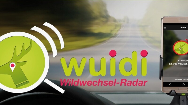 Die "wuidi"-App warnt Autofahrer, wenn sie in ein Gebiet kommen, indem erhöhte Wildwechsel-Gefahr besteht.
