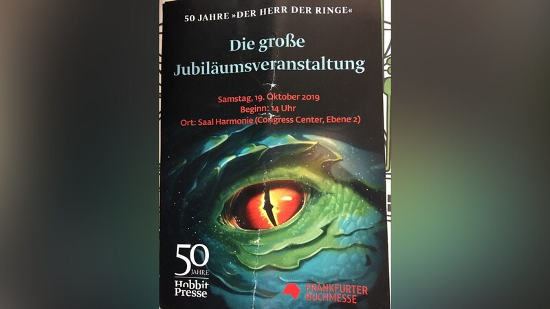 Das Plakat zur Jubiläumsveranstaltung "50 Jahre Herr der Ringe".