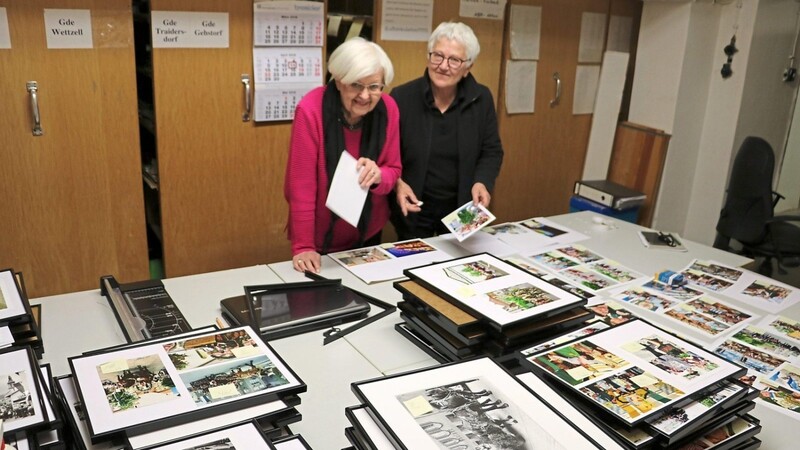 Marianne Kretschmer und Christa Rabl-Dachs sind die Organisatorinnen der Ausstellung, die über 300 Fotos umfasst. Die Bilder haben sie im Stadtarchiv auf Kartons geklebt und anschließend gerahmt.