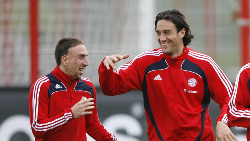 Spaßmacher beim FC Bayern: Franck Ribéry (l.) und Luca Toni.